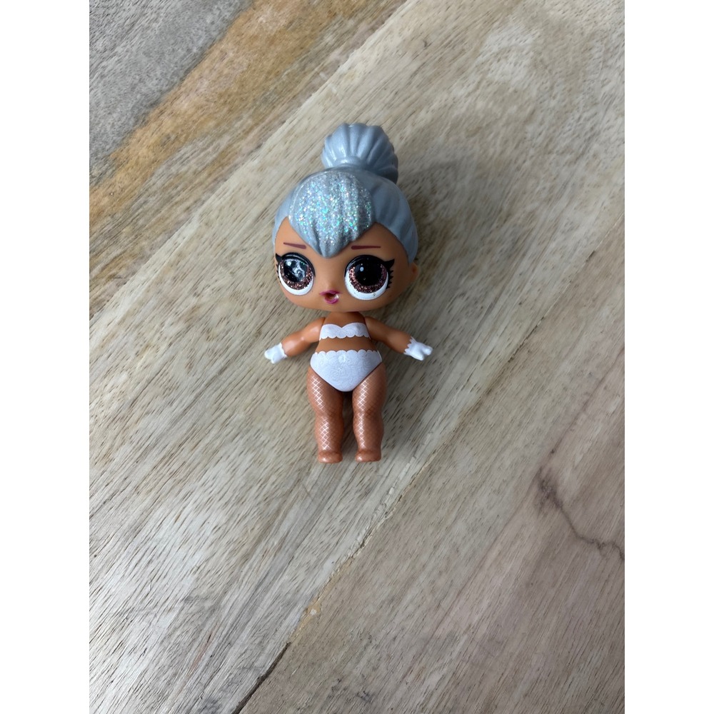 MGA LOL Surprise Glitter Series Doll Silver Hair White Outfit 3 Inch Figure